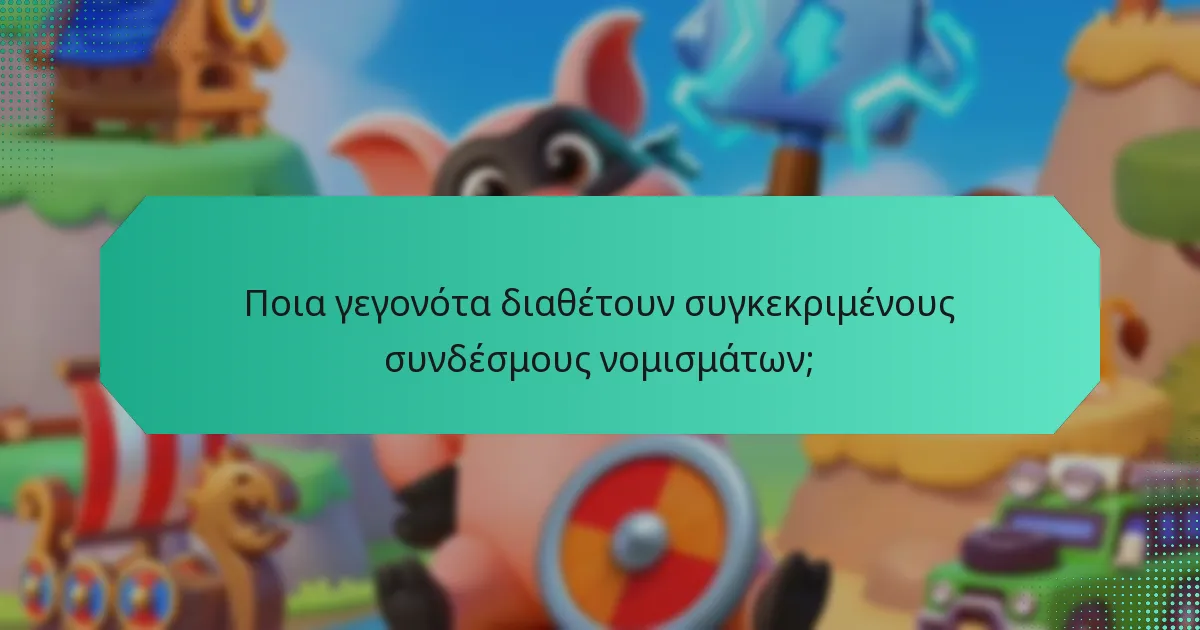 Ποια γεγονότα διαθέτουν συγκεκριμένους συνδέσμους νομισμάτων;