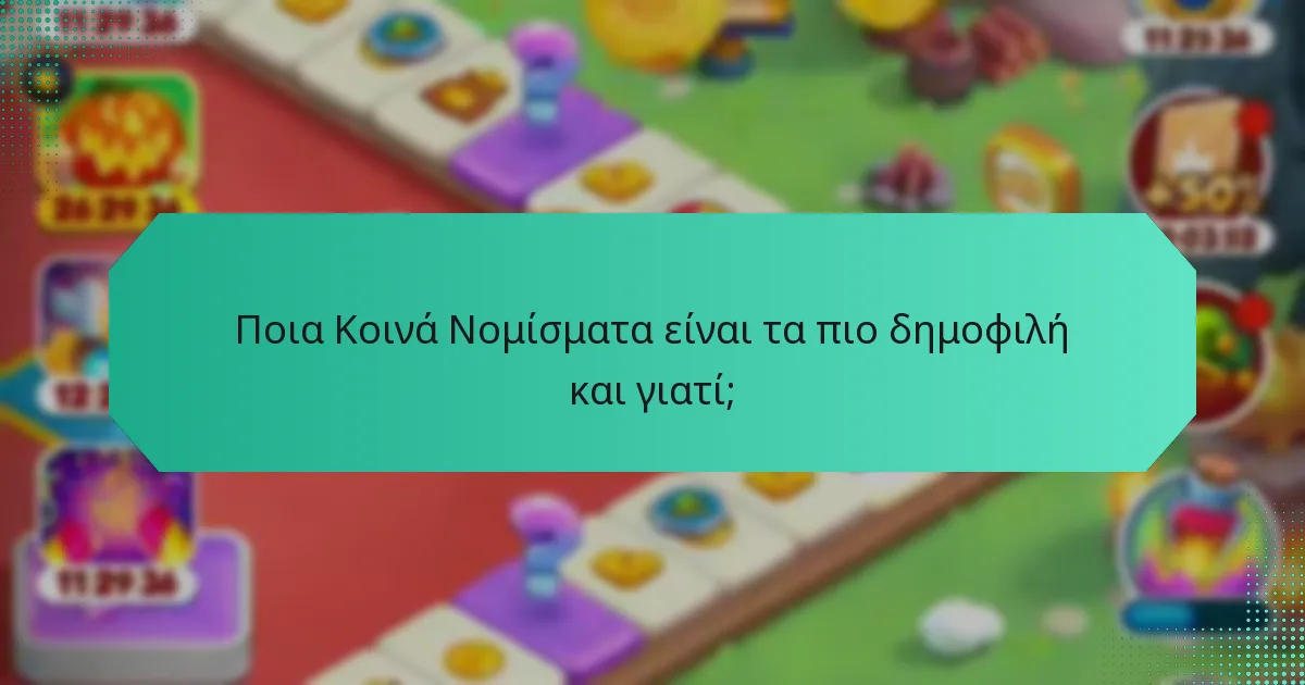 Ποια Κοινά Νομίσματα είναι τα πιο δημοφιλή και γιατί;