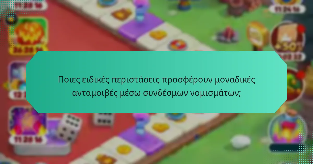 Ποιες ειδικές περιστάσεις προσφέρουν μοναδικές ανταμοιβές μέσω συνδέσμων νομισμάτων;