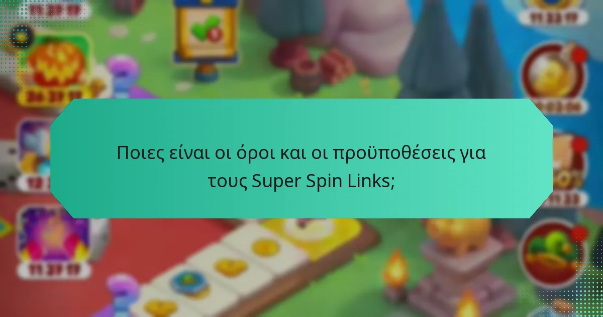 Ποιες είναι οι όροι και οι προϋποθέσεις για τους Super Spin Links;