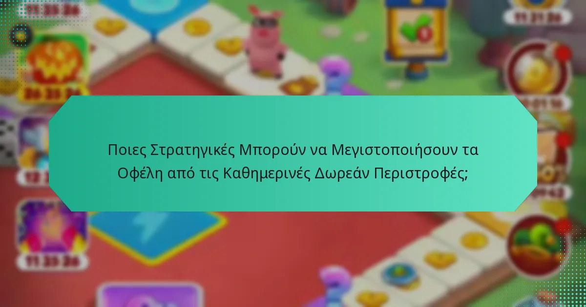 Ποιες Στρατηγικές Μπορούν να Μεγιστοποιήσουν τα Οφέλη από τις Καθημερινές Δωρεάν Περιστροφές;