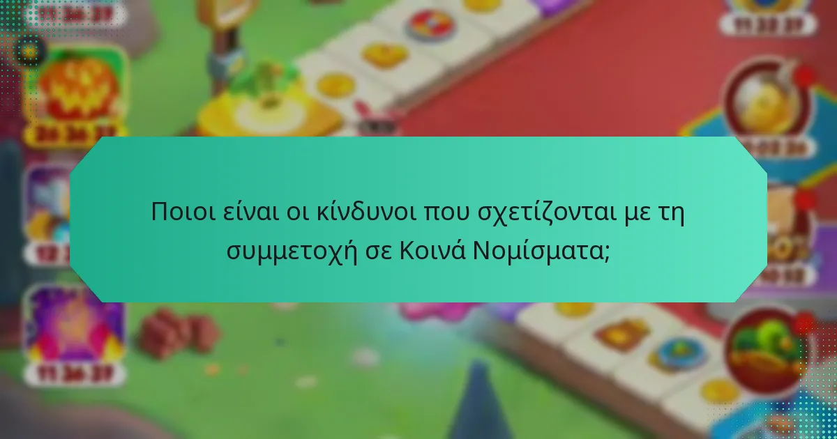 Ποιοι είναι οι κίνδυνοι που σχετίζονται με τη συμμετοχή σε Κοινά Νομίσματα;