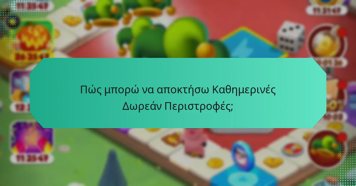 Πώς μπορώ να αποκτήσω καθημερινές δωρεάν περιστροφές;