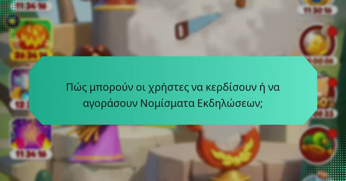 Πώς μπορούν οι χρήστες να κερδίσουν ή να αγοράσουν Νομίσματα Εκδηλώσεων;