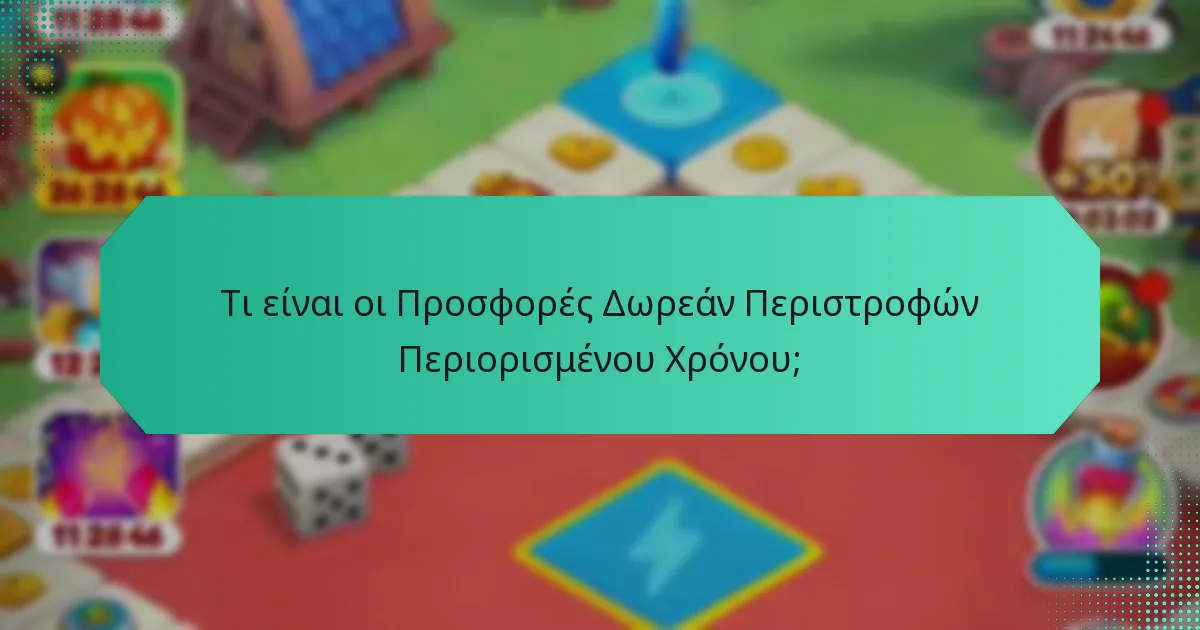 Τι είναι οι Προσφορές Δωρεάν Περιστροφών Περιορισμένου Χρόνου;